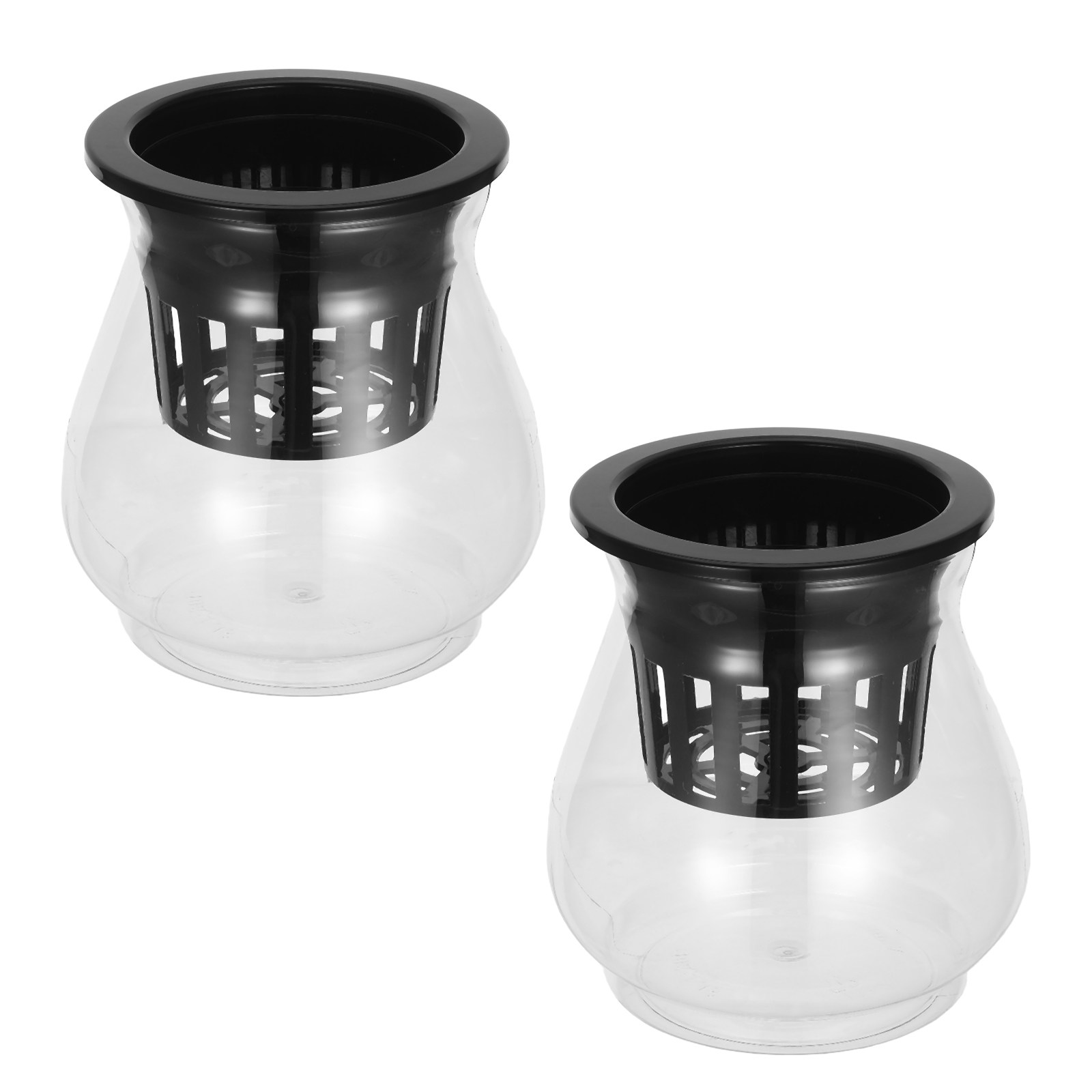 Aquarium Plants - 2Pcs Transparent Hydroponic Container Fish Tank