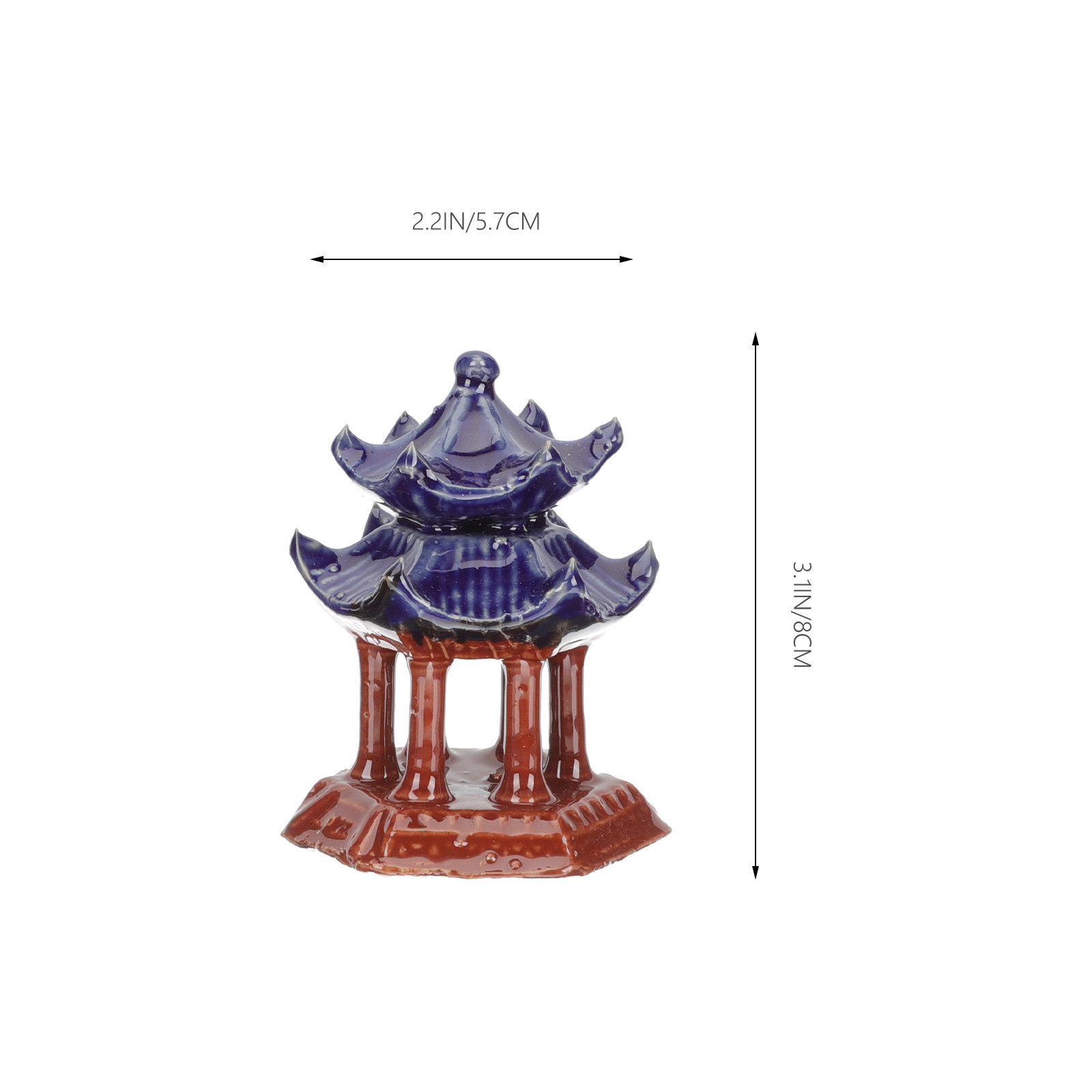 3Pcs Ceramic Pavilion Miniatur - огляд і ціна Aquarium Decor