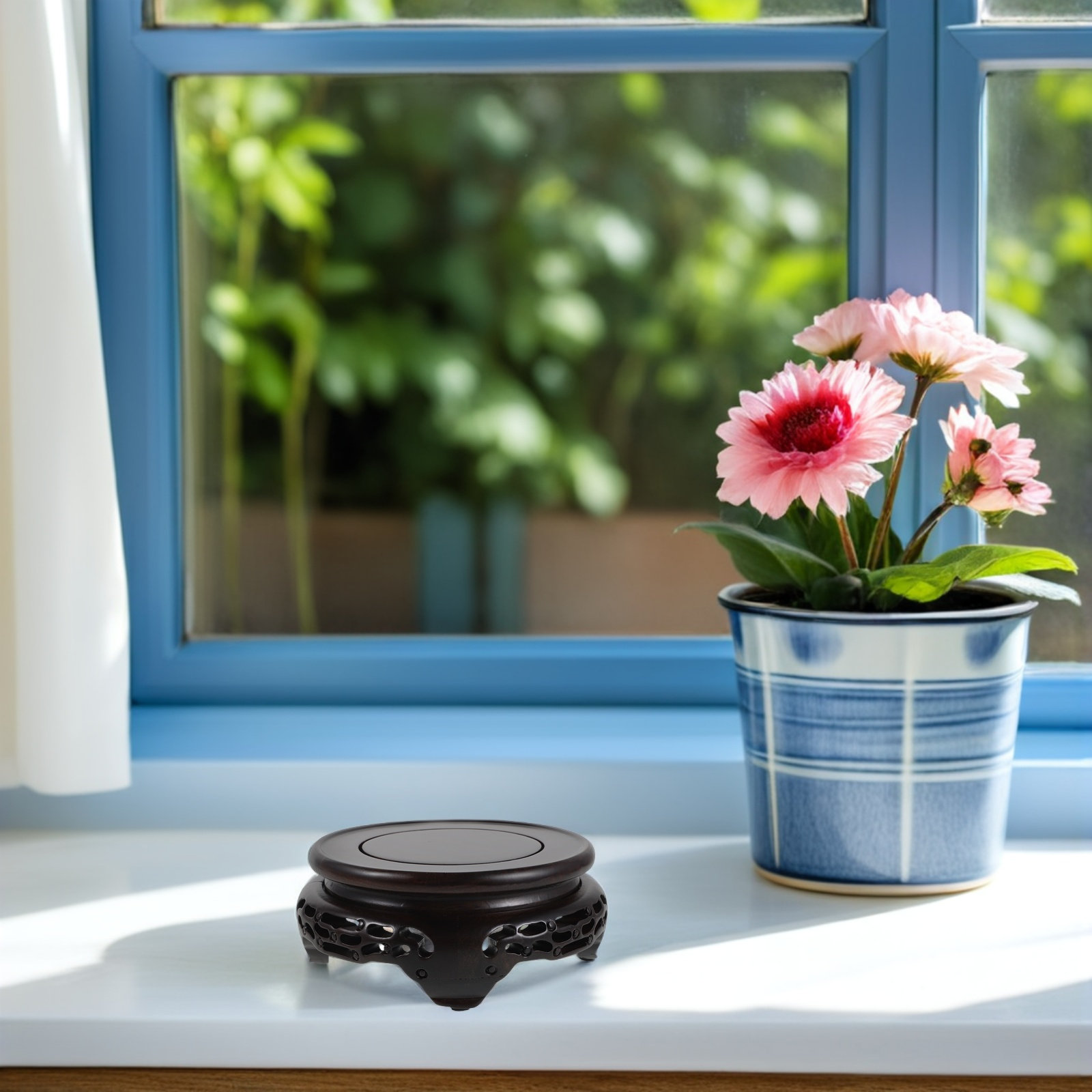 Wooden Vase Display Stand Roun - огляд і ціна Aquarium Plants