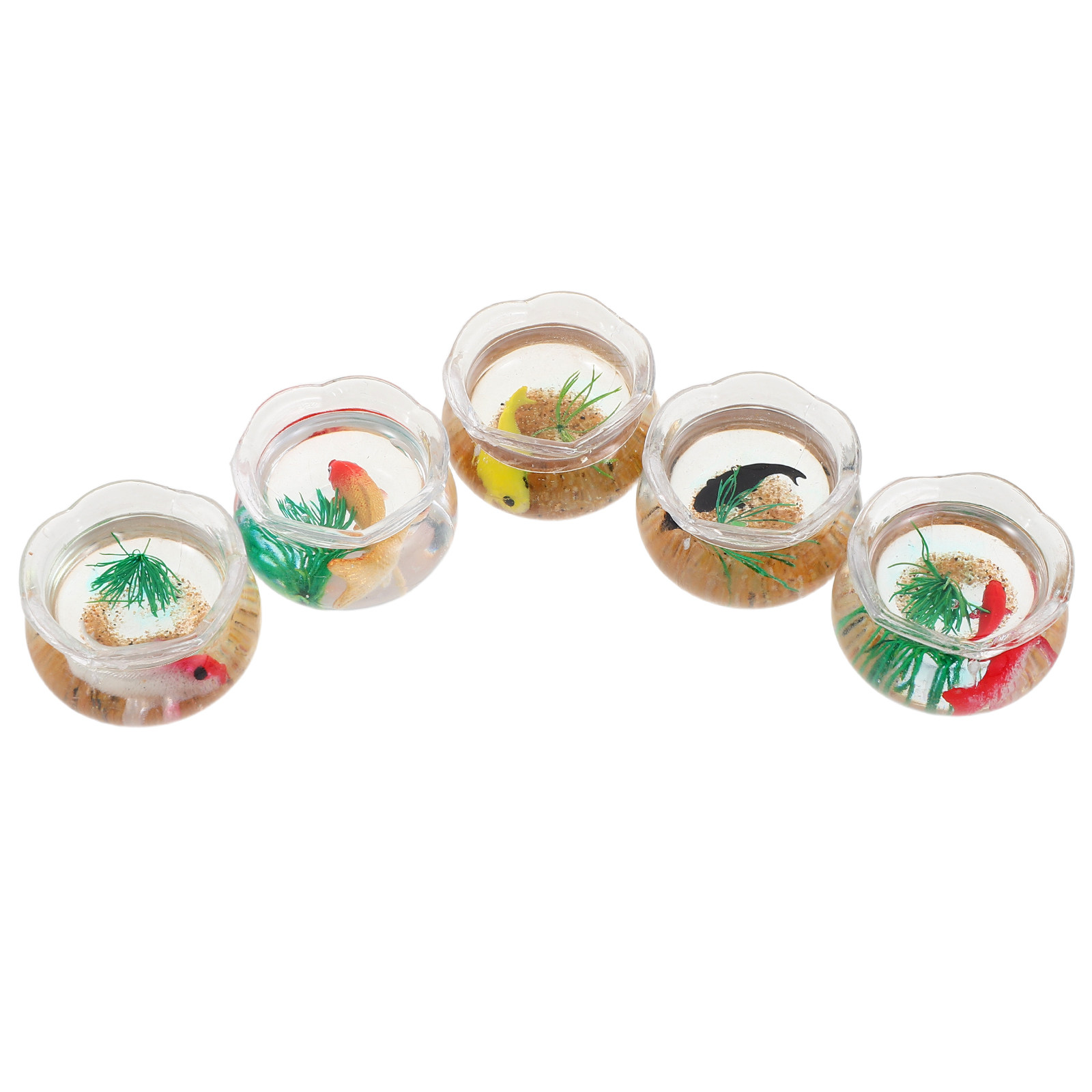 5pcs Mini Koi Fish Tank Set –  - огляд і ціна Aquarium Plants